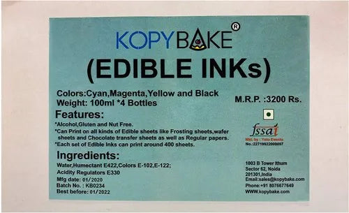 Edible Ink Set 100 ML per each - KOPYBAKE
